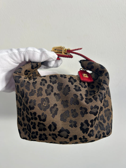 Fendi Mini Zucca Pouch- Animal Print